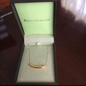 Brand New Ross Simon Gold Bar Necklace